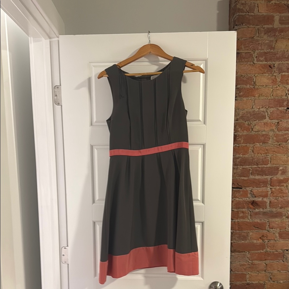 Jessica Simpson Gray Midi A-line Dress with Scoop Neck for Casual Occasions